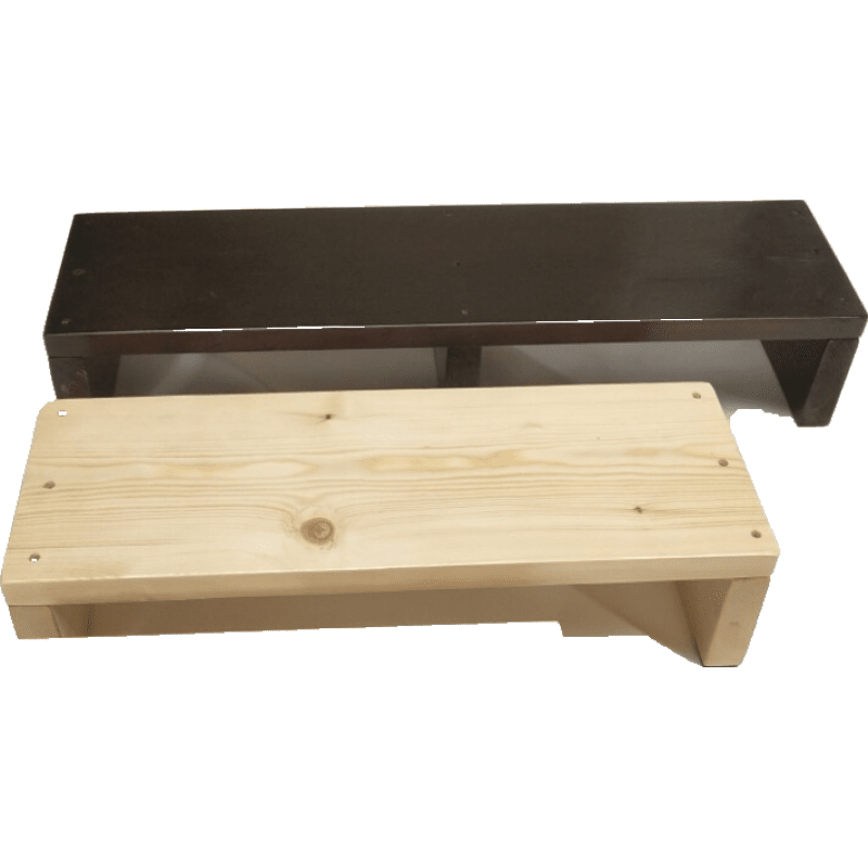 多用途实木脚踏实木台阶脚踏板垫脚板木质脚踏阳台增高踏步花架矮板凳楼梯单层踏步脚踩凳木踏板脚踏 原木60*30*15cm三支撑腿【无前后挡板】