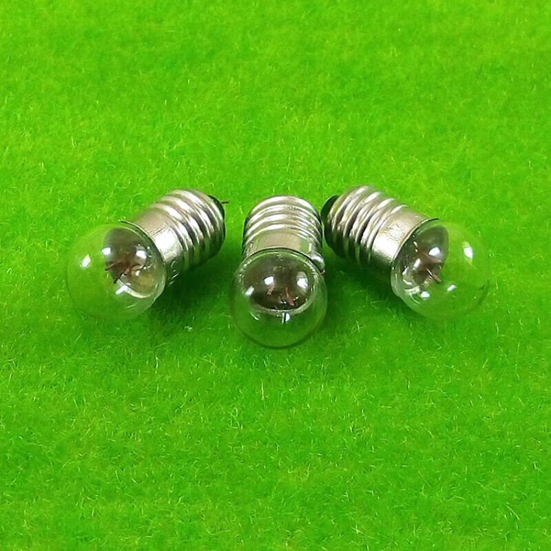 梦茜儿圆头螺口小电珠灯泡物理电学实验老式手电e10电筒5个的 1.5.