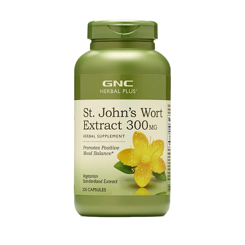 GNC健安喜 圣约翰草提取物胶囊St. John’s Wort Extract舒缓情绪改善睡眠失眠 圣约翰草 200粒/300mg