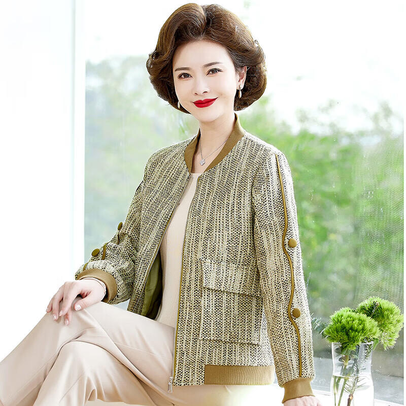 千枫绮40岁女人穿的气质女装春秋款大码年轻妈妈装洋气休闲外套中年