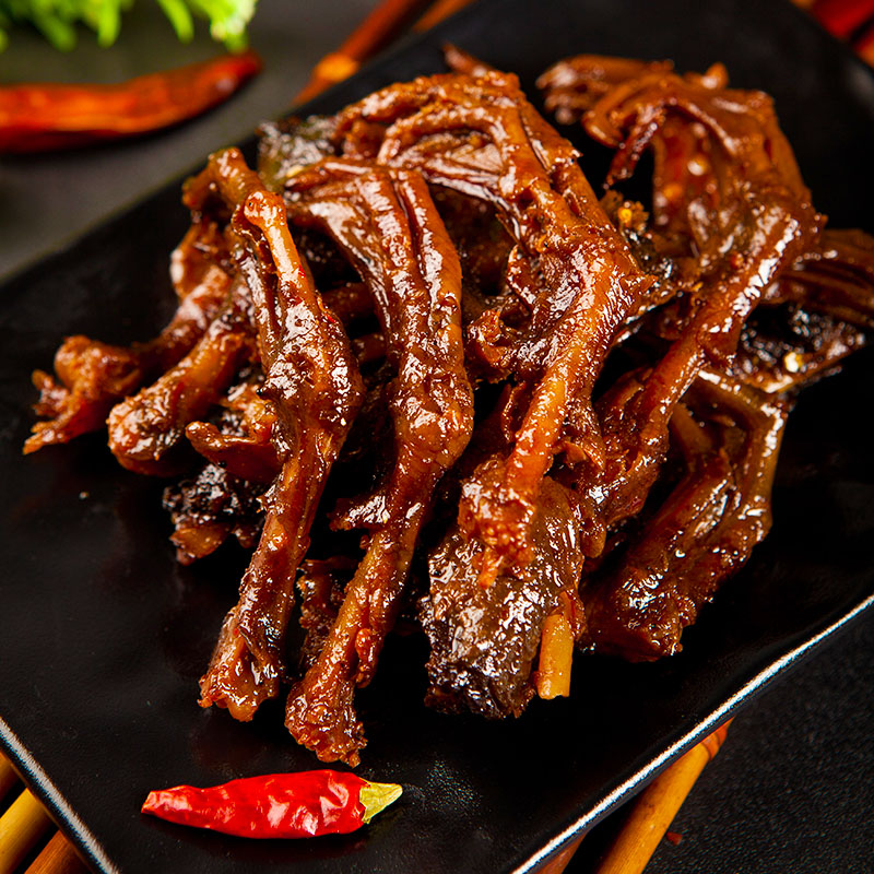杨矮子酱鸭爪148g 香辣味鸭脚麻辣卤味零食小吃 1g 香辣kg