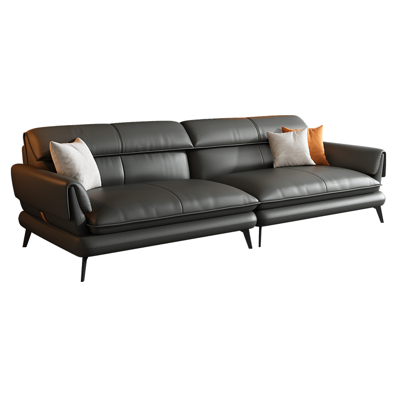 麦纪 进口纳帕牛皮沙发意式北欧小户型直排客厅现代简约皮艺轻奢 三人位【2.2米】  意大利Nappa牛皮+均匀释压+俄罗斯松木框架