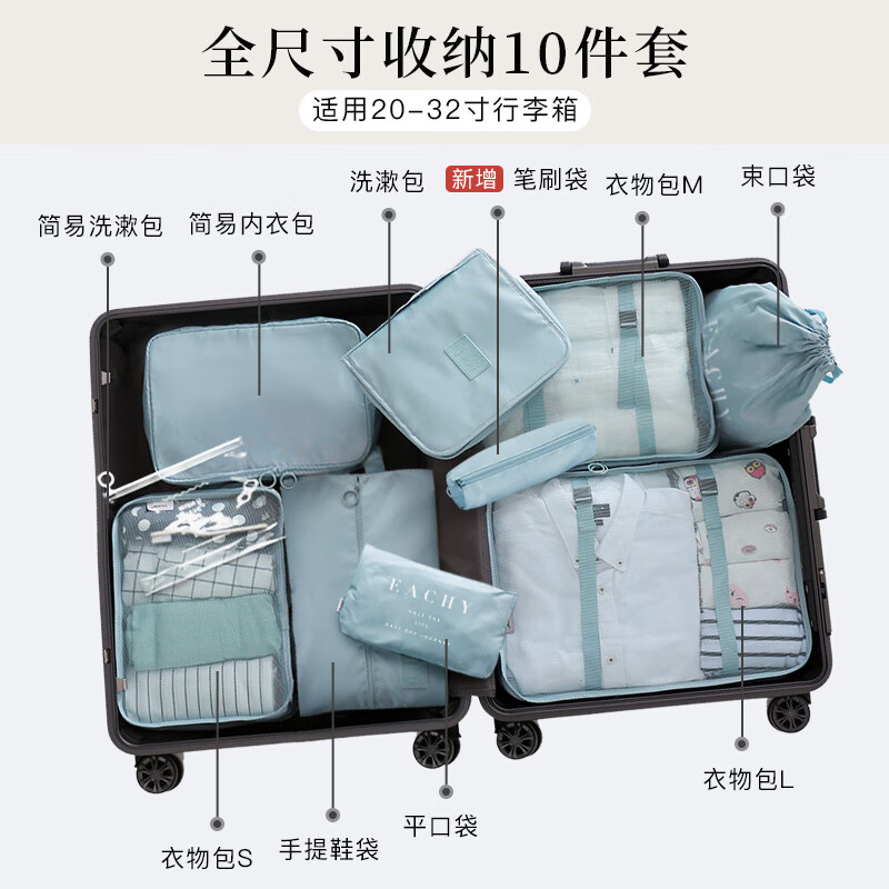晳叶旅行收纳包行李箱收纳袋衣服鞋子内衣整理袋子旅游便携分装包衣物