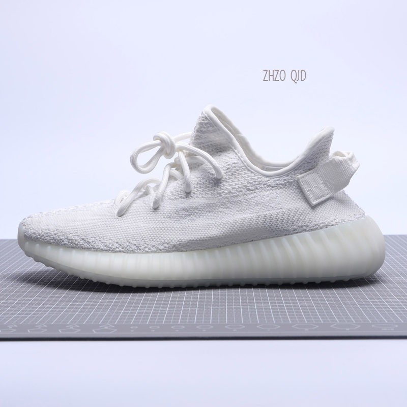 zhzo椰子鞋350v2纯白夏季满天星莆田高版男女运动鞋三杠真爆休闲百搭