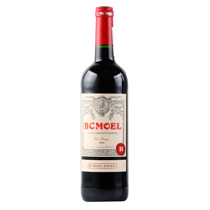 柏翠莫埃尔（BCMOEL）法国原装进口红酒 天使干红葡萄酒 750mL 1瓶