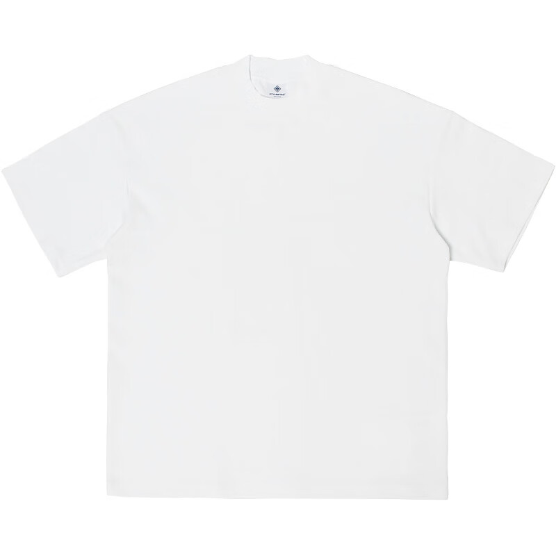 红书依店小白t恤重磅小领口嘿马七作300g纯色日系男潮春夏白色内搭