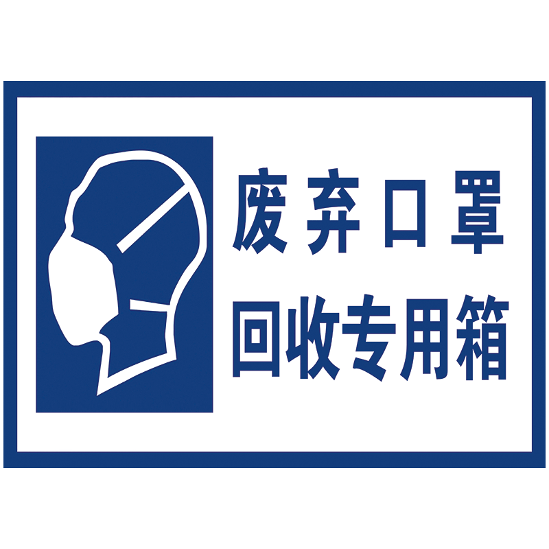 点集中处理点宣传画标识标志牌标示贴 wse45-01 废弃口罩回收专用箱