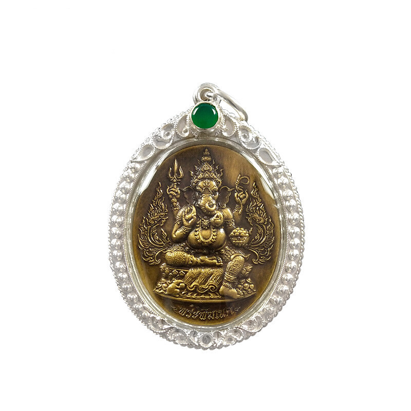 snqp泰国佛牌 珐绘版象神 黄铜版 佛历 2556年