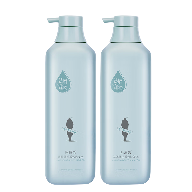 阿道夫香氛洗发水套装 控油去屑洗发露清爽蓬松柔顺留香洗头膏男女士 祛屑蓬松洗发518ml+无硅油洗发500ml