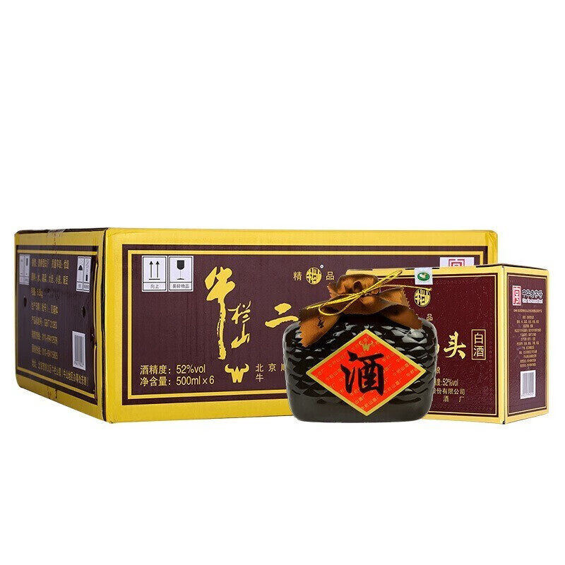 牛栏山精品二锅头 52度清香型 陈酿15（原精品十五年）500ML*6瓶