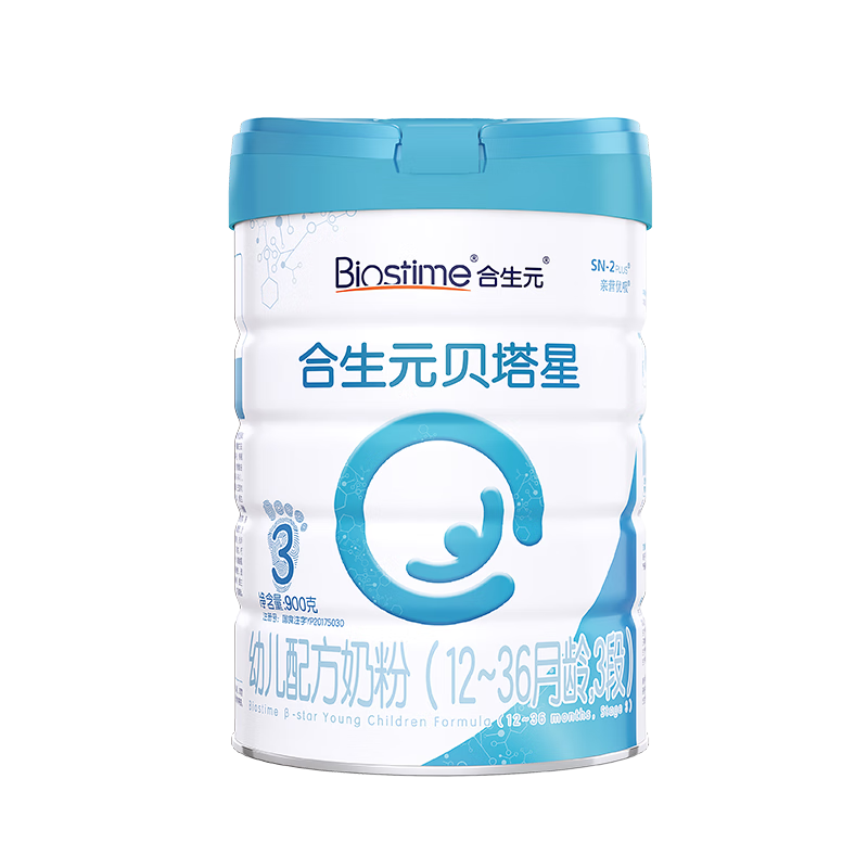 合生元贝塔星3段幼儿配方奶粉(12-36月适用) 900g 400g