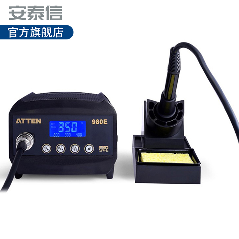 ATTNE安泰信數(shù)顯電焊臺(tái)AT938D/AT980E工業(yè)級(jí)數(shù)顯焊臺(tái)維修手機(jī)焊接可調(diào)溫烙鐵 數(shù)顯電焊臺(tái)AT980E（80W四芯發(fā)熱）