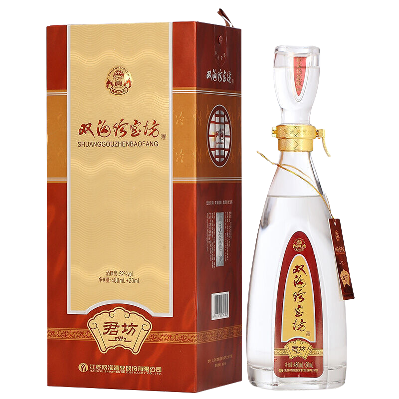 双沟 珍宝坊 君坊 52%vol+68%vol 浓香型白酒 500ml 单瓶装