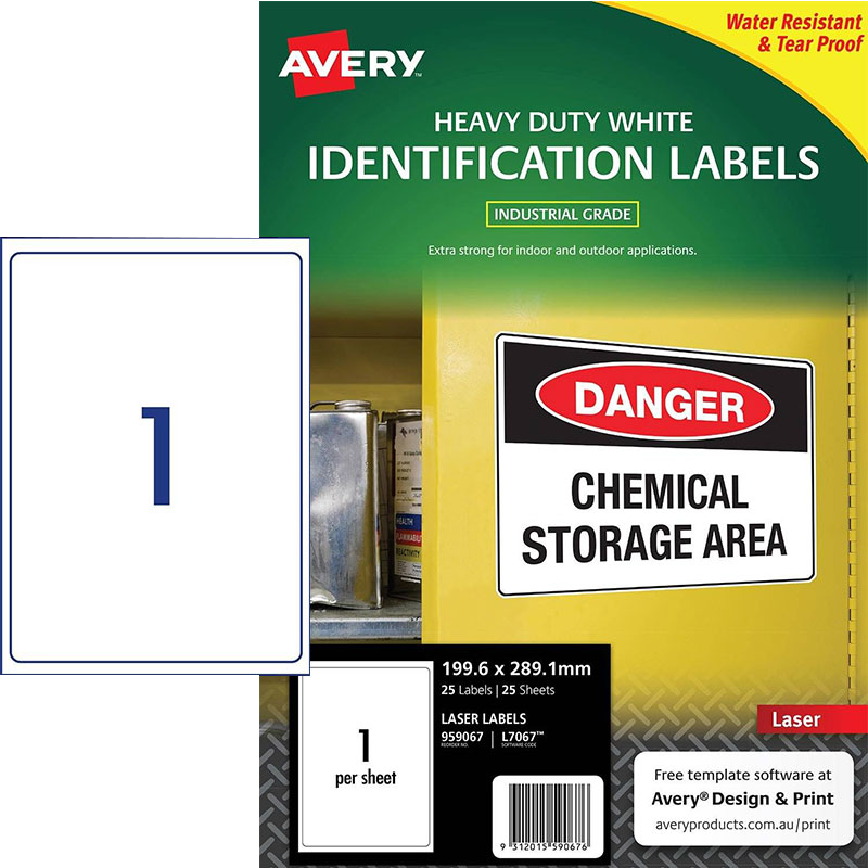 艾利美国艾利(avery) a4不干胶电脑打印标签纸背胶贴纸 防水防油激光