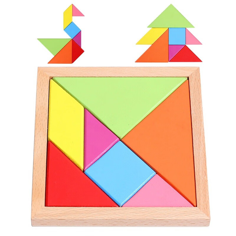 拼图七巧板积木宝宝木质拼图玩具儿童玩具七巧板2个装入手评测到底要不要买！真实测评质量优劣！