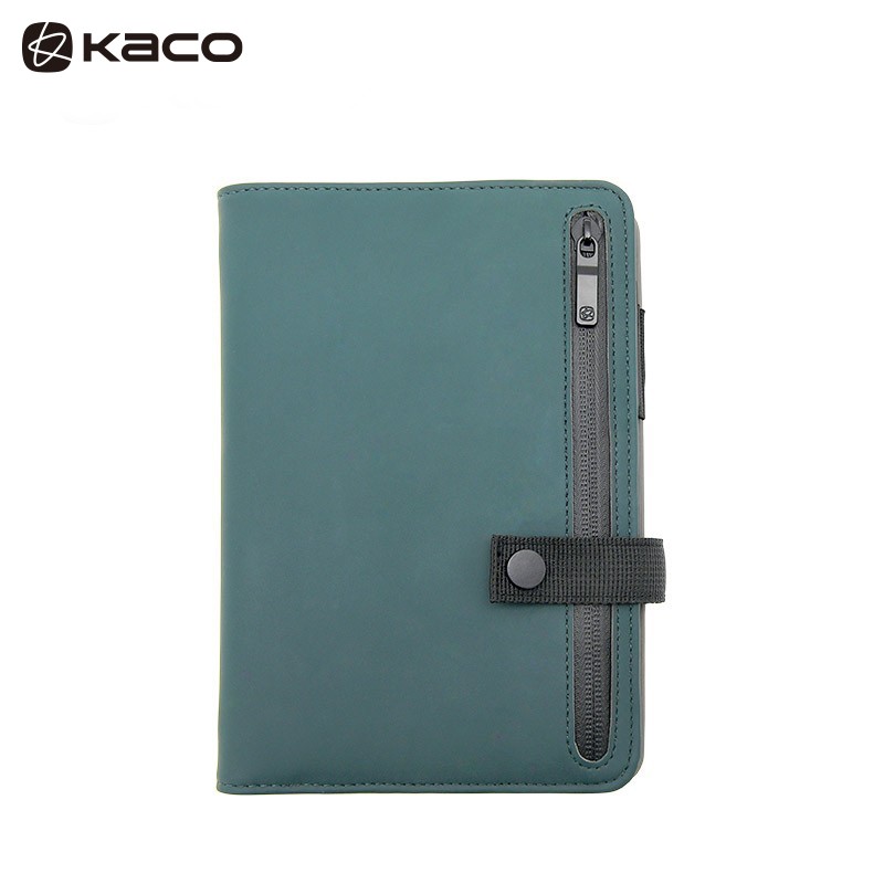 KACO BUCKLE乐记B6活页日程计划本 商务办公日记本皮面收纳笔记本子套装 墨绿