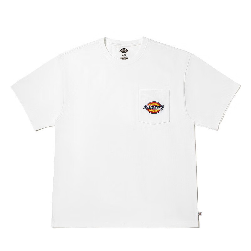 dickies商场同款工装灵感情侣小logo休闲短袖T恤DK011809 白色 M