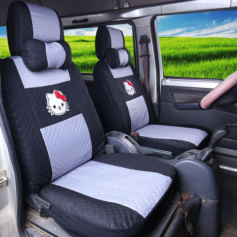 6388/6389/6390荣光/荣光s荣光v宏光通用座套 黑灰 五菱之光8座分帽