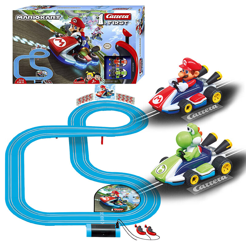 Carrera轨道赛车First系列1:52超级玛丽儿童玩具男孩礼物双人竞技遥控汽车玩具车轨道车套装20063016