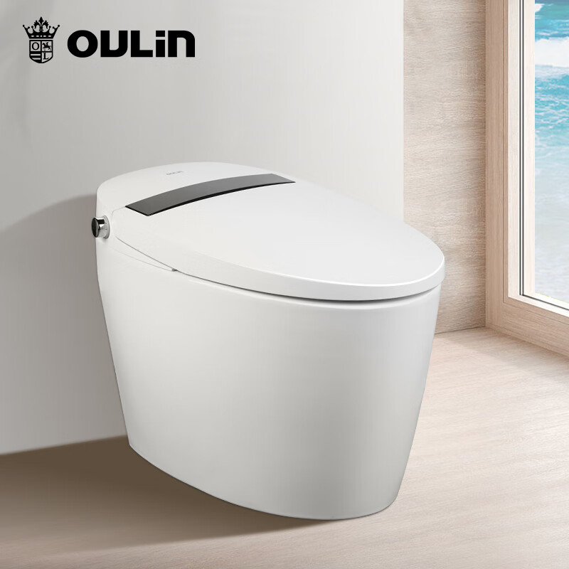 欧琳智能马桶一体机虹吸式 即热式/感应冲水/预润壁抗挂污智能坐便器