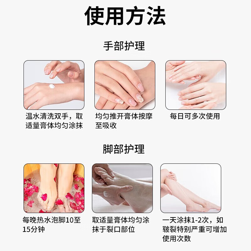 东半球裂可宁护手霜手足霜滋润保湿身体乳防干裂皲裂膏脚后跟冻伤膏 裂可宁霜85gx2盒