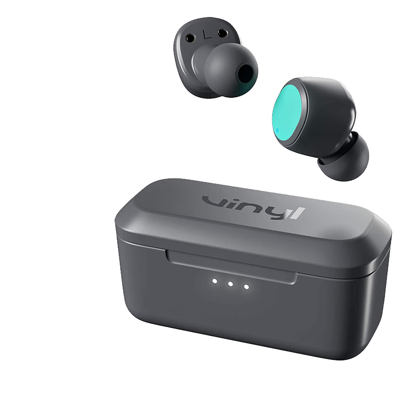 skullcandyvinyl 真无线蓝牙耳机 15 小时电池续航时间 蓝牙 5.1 灰色