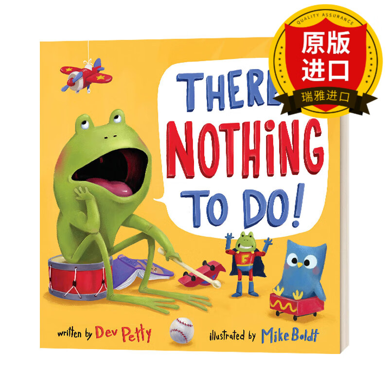 英文原版  theres nothing to do 没有事干 小青蛙弗洛格系列 幽默