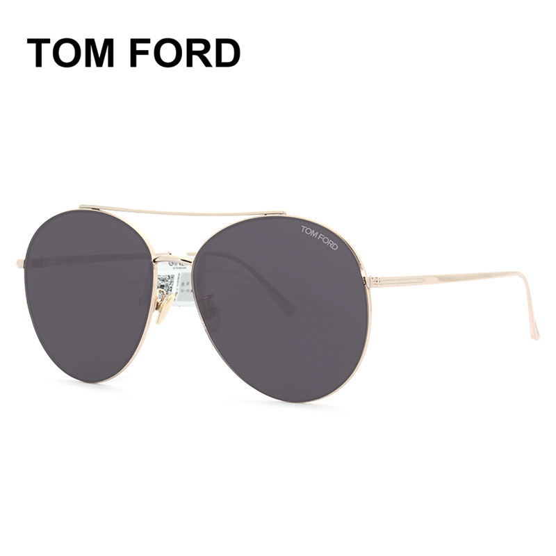 TOM FORD 汤姆福特太阳镜时尚双梁圆框男女开车驾驶眼镜TF757-D 28A