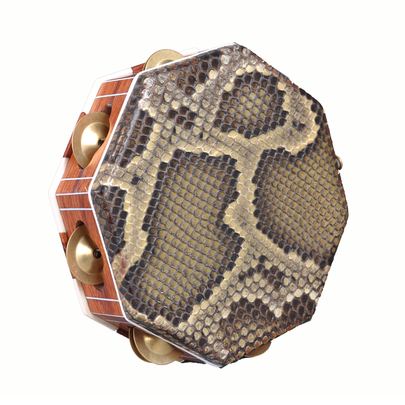 民间曲艺说唱红酸枝木八角手鼓手铃鼓打击乐器成人儿童八角鼓手鼓乐器