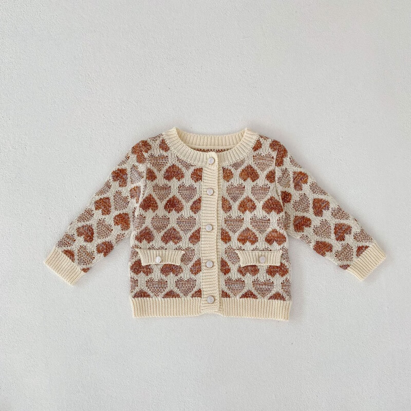 百丽驼美士(balitomms)严选2024秋冬婴幼儿宝宝心形毛衣套装爱心背带