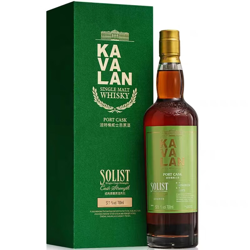噶玛兰 kavalan经典独奏波特桶威士忌原酒 700ml