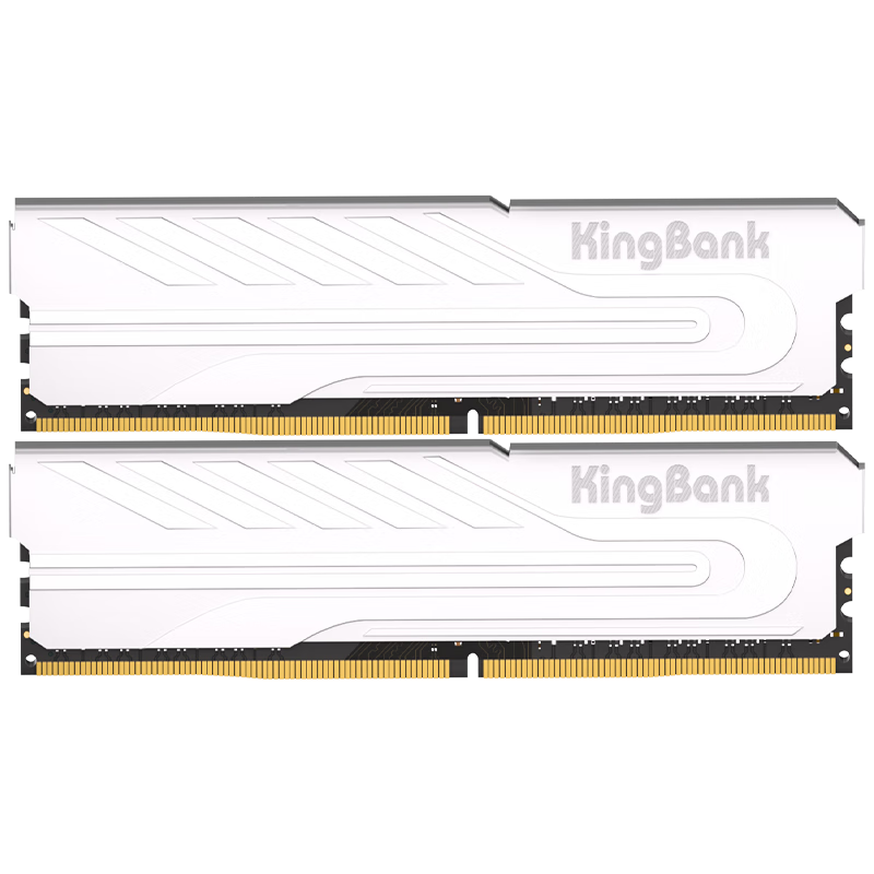 KINGBANK 金百达 银爵系列 DDR4 3600MHz 台式机内存 马甲条 白色 16GB（8GB×2）