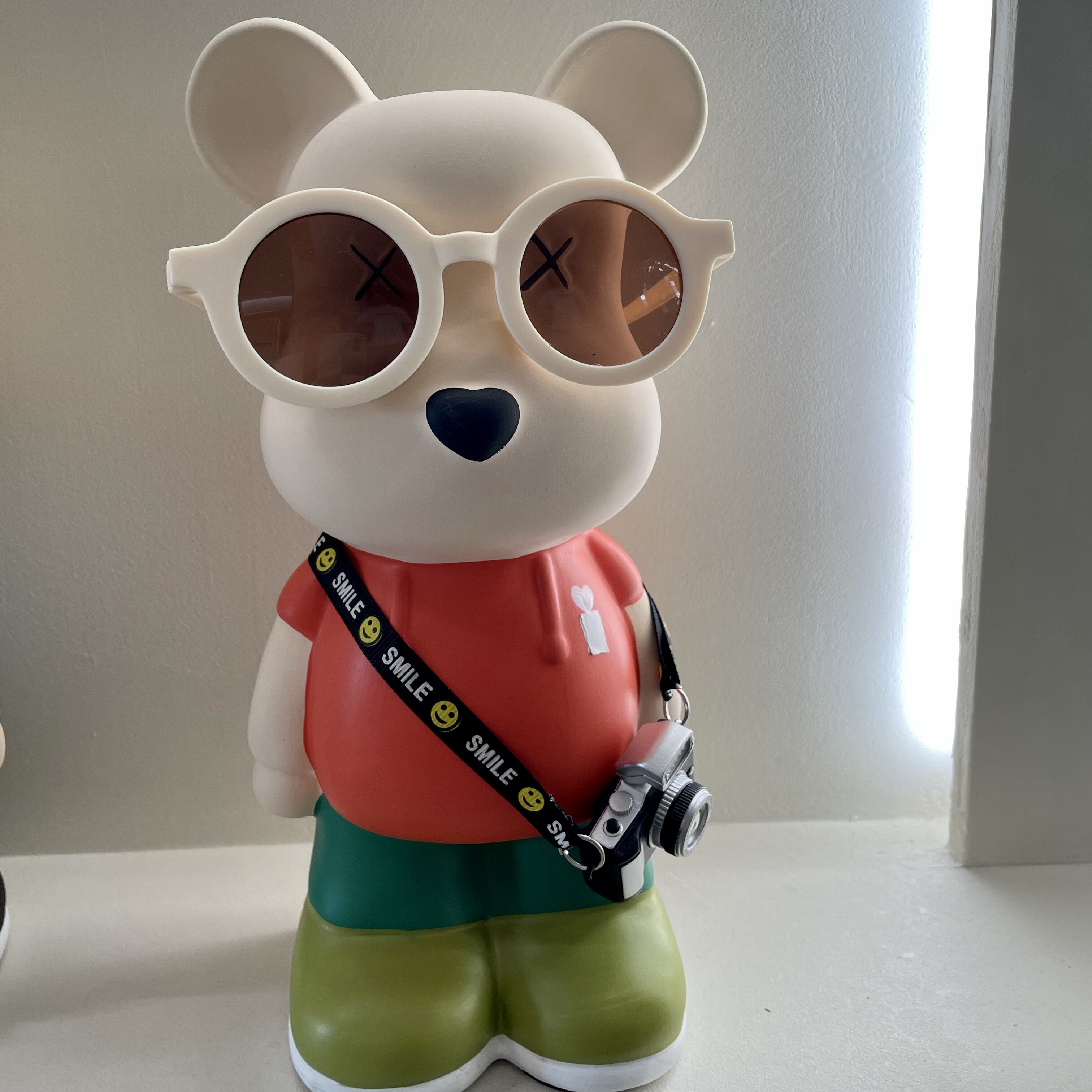 泰力27cm陶瓷暴力熊存钱罐客厅电视柜儿童房壁柜橱柜桌面摆件卡通创意