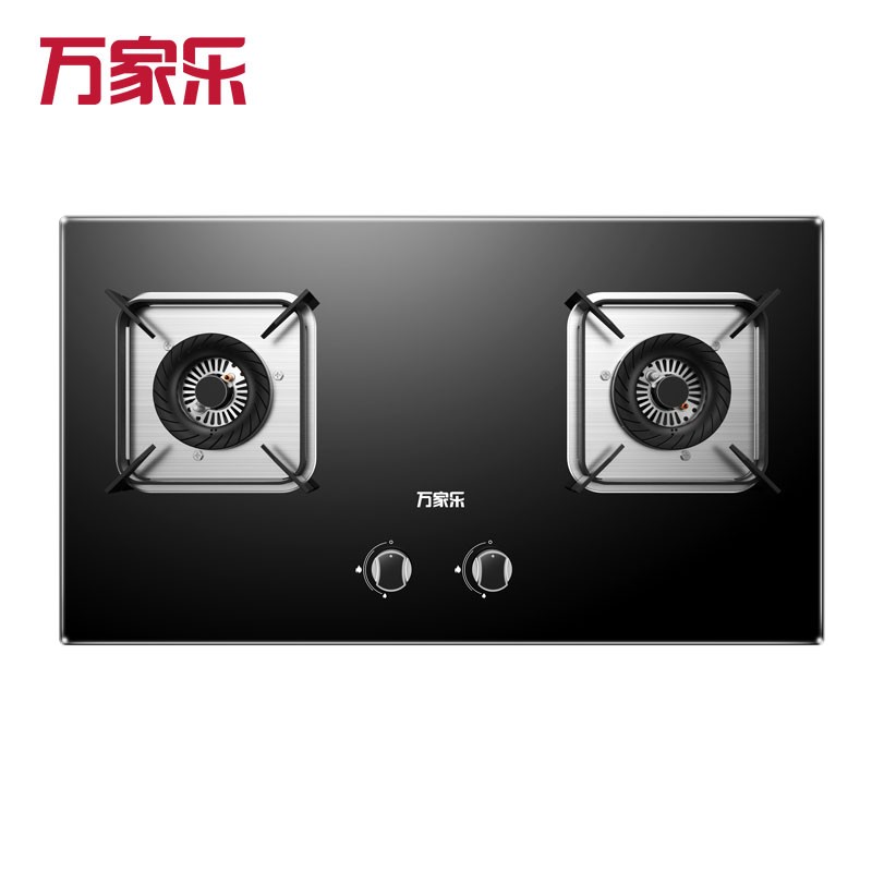 万家乐(Macro)聚能猛火燃气双灶具家用 煤气炉台式嵌入式双灶头快速点火 3D立体加热 一级能效全进风 【易洁钢化玻璃面AY5】天然气5.0KW