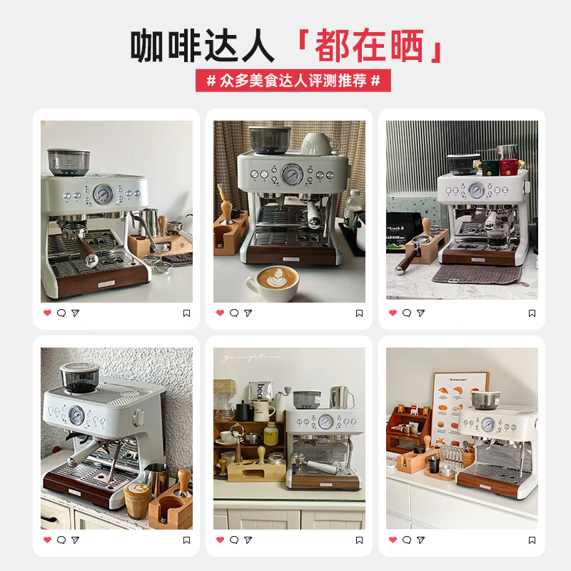 柏翠(petrus)意式咖啡机家商用全半自动研磨一体机小型浓缩奶泡机双泵双炉 PE3899 节日礼物 星光海盐白( 下单前咨询送惊喜赠品 )