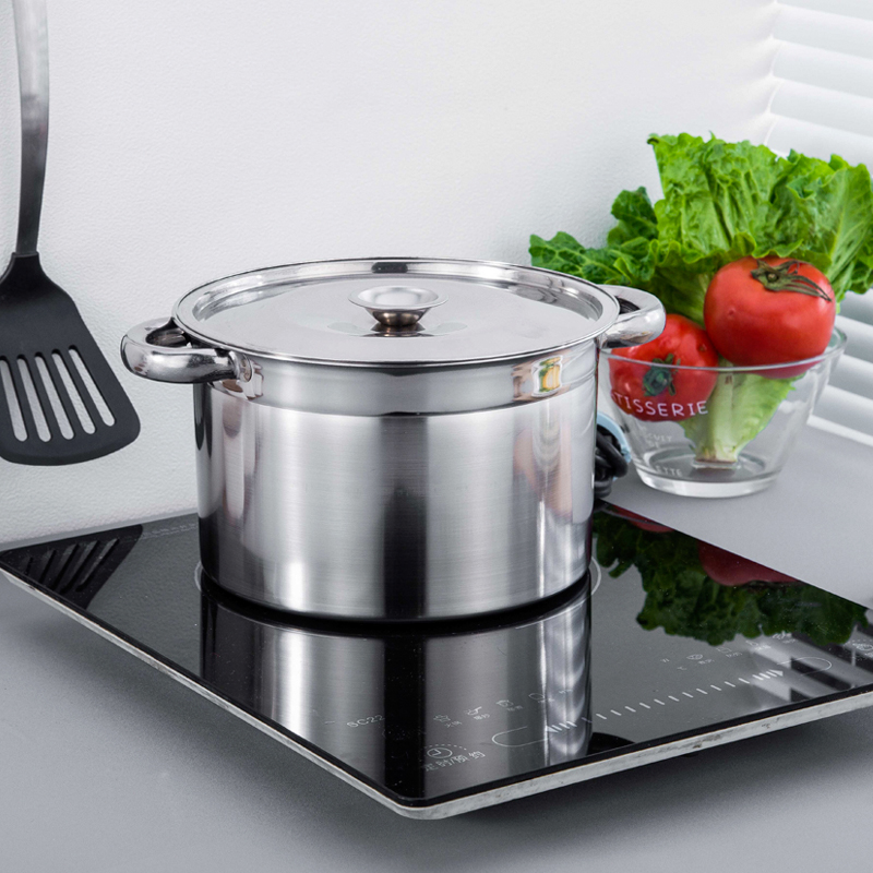 泉心泉意 不锈钢桶圆桶带盖商用汤桶烧水桶卤桶炖锅大容量加厚家用