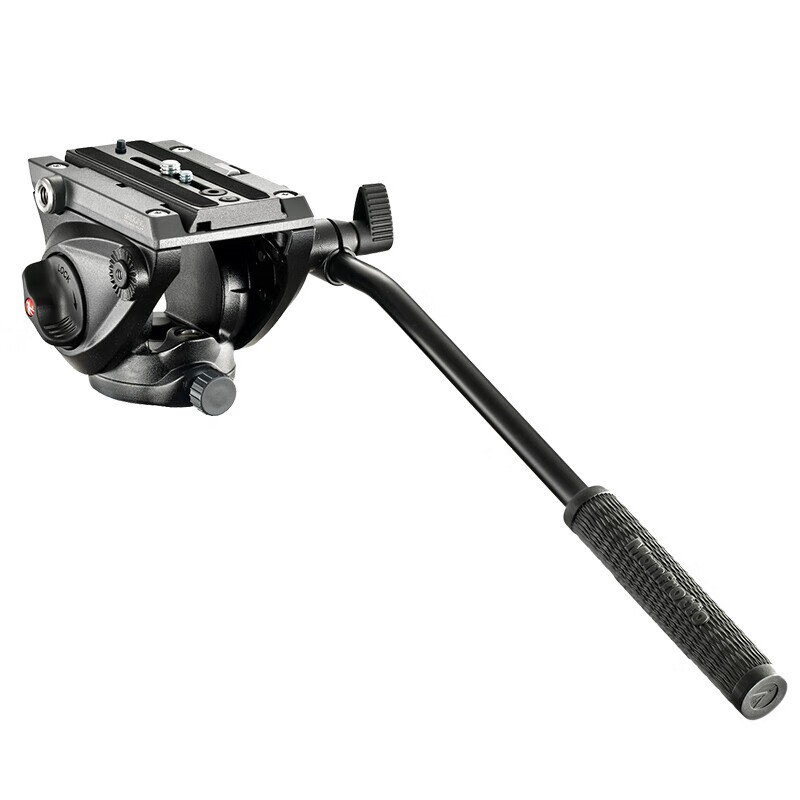 曼富图（Manfrotto） MVK500AM 液压摄像云台双管摄像三脚架套装广播级摄像顺滑阻尼流畅 MVH500AH 官方标配