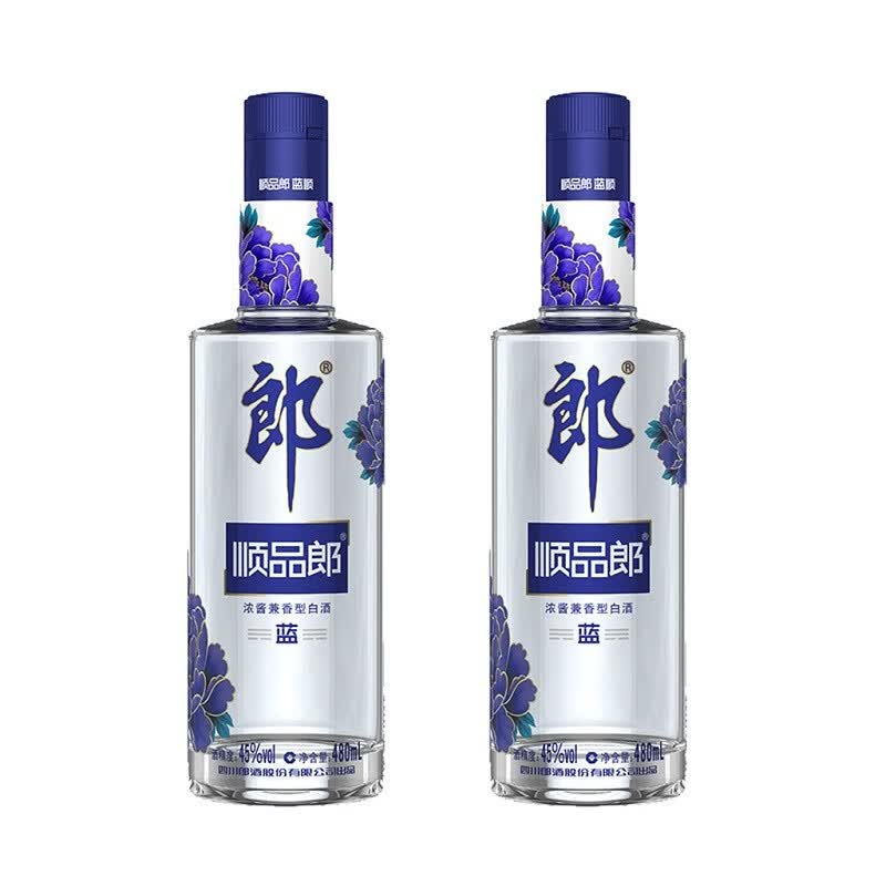 郎酒 顺品郎 蓝顺 顺品郎 兼香型白酒光瓶 45度 480ml *2瓶怎么看?