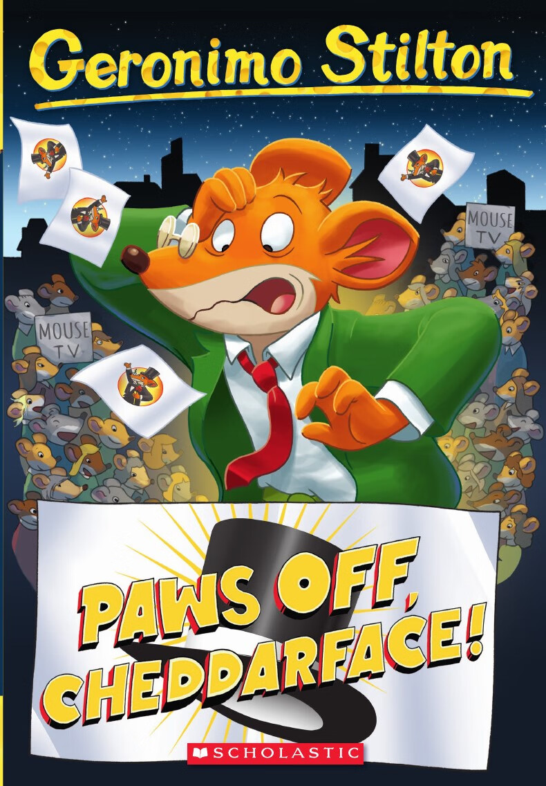 Geronimo Stilton #6: Paws Off，Cheddarface! 老鼠记者系列#06：把你的爪子拿开！ 进口故事书