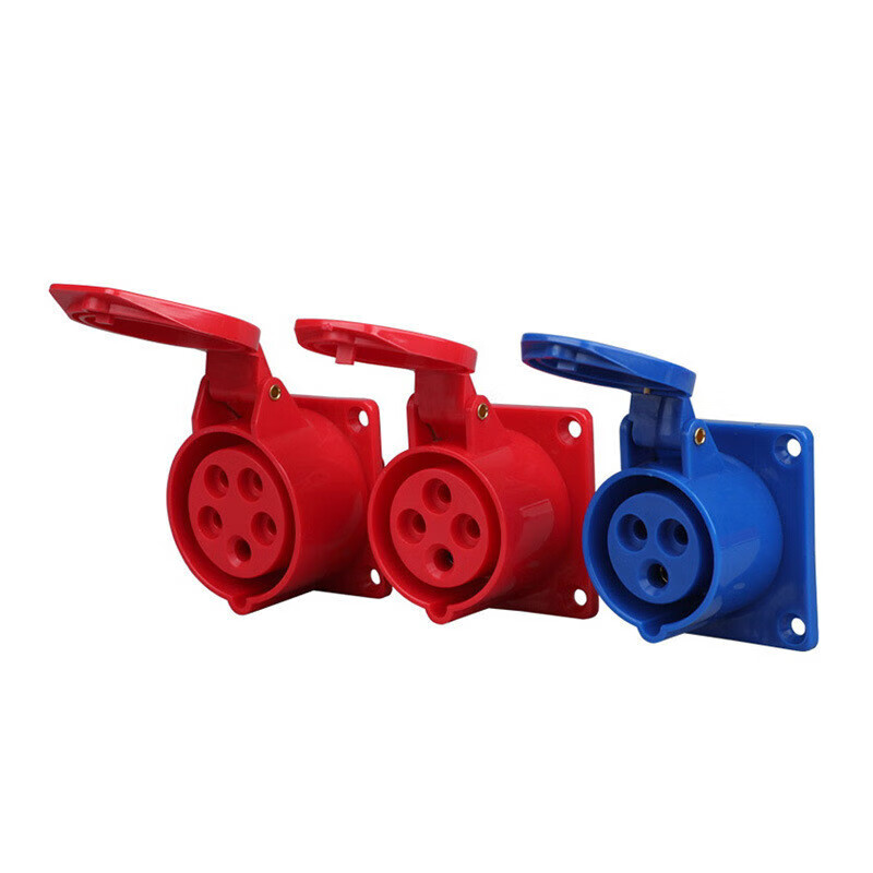 领头雁313工业暗装插座16/32a防水3芯4芯5孔航空插头三相四线连接器 3