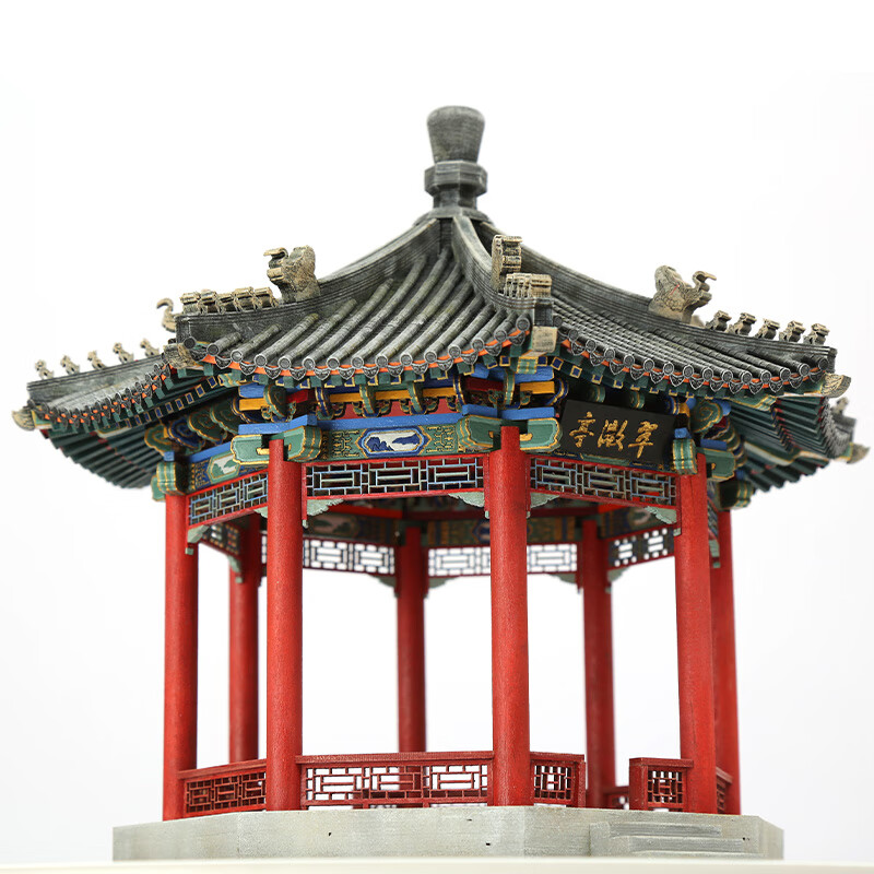 榫卯结构积木 翠微亭中国古建筑模型木质拼装建筑 翠微亭 中国十大名