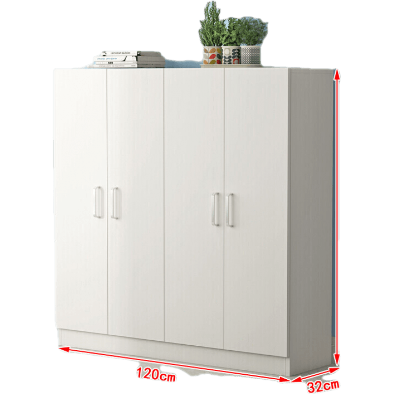 鑫恩理 鞋柜简约现代门厅柜阳台防晒储物柜大容量实木鞋柜经济型门口 180高四门白枫10层 组装