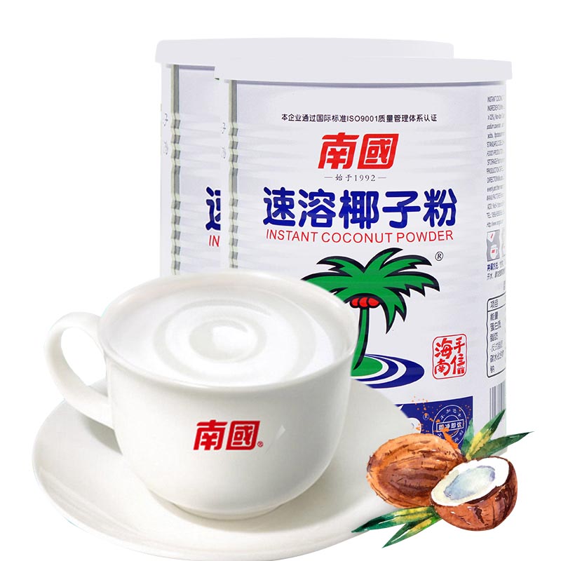 南国海南特产速溶椰子粉450gx2罐正宗速溶椰奶椰浆椰汁粉冲调饮品饮料