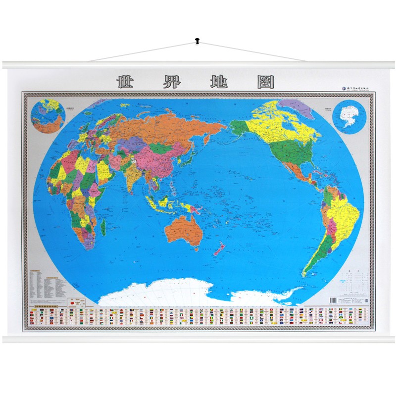 【高清加厚】2022 新版世界地图 1.4米*1米 防水覆膜 商务办公装饰挂图 超大地图