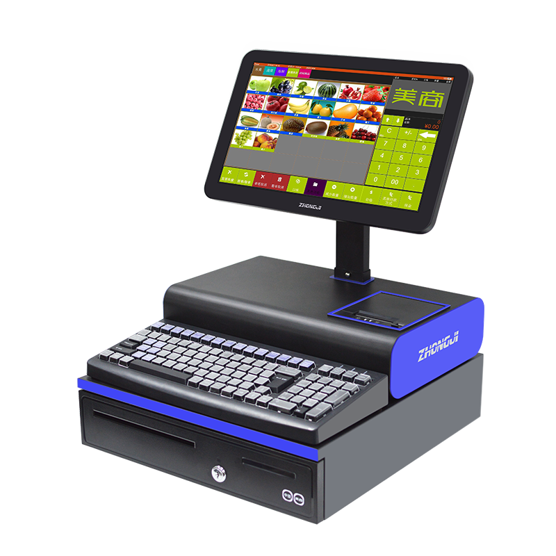美商收银机一体机收款机零售超市便利店餐饮收款机扫码支付收银系统