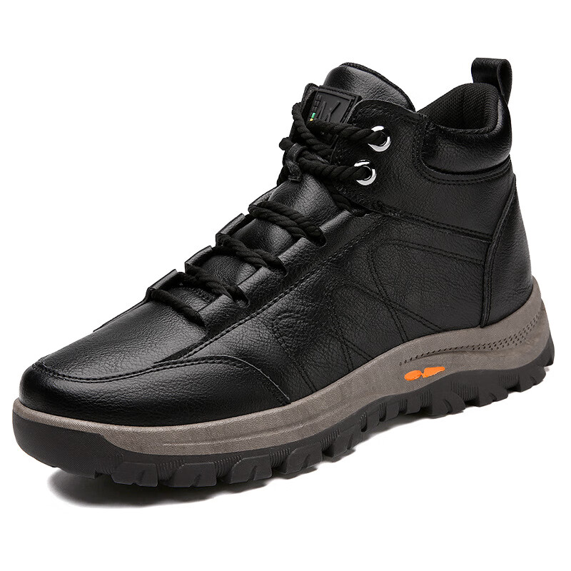 冉同送爸爸的老年人穿的秋天休闲鞋子秋季加绒棉鞋男中老年人马丁靴