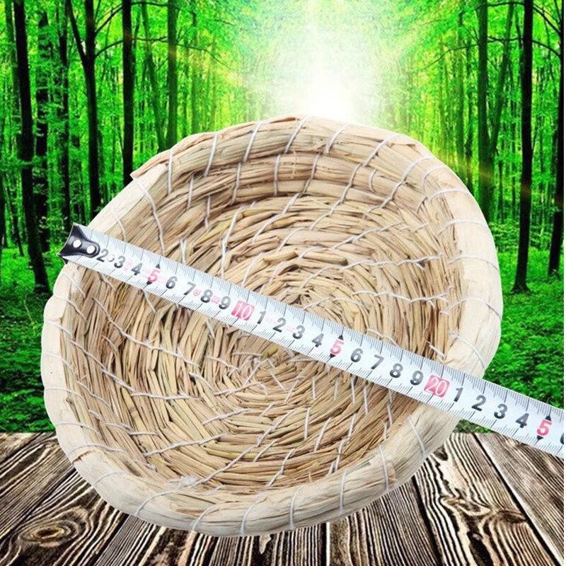 兔子草窝荷兰猪草窝龙猫保暖草窝草垫手工编织草窝 圆形草窝