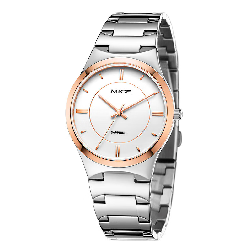 米格(mige)手表男女款石英机芯防水国表简约腕表风生日情人节礼物送