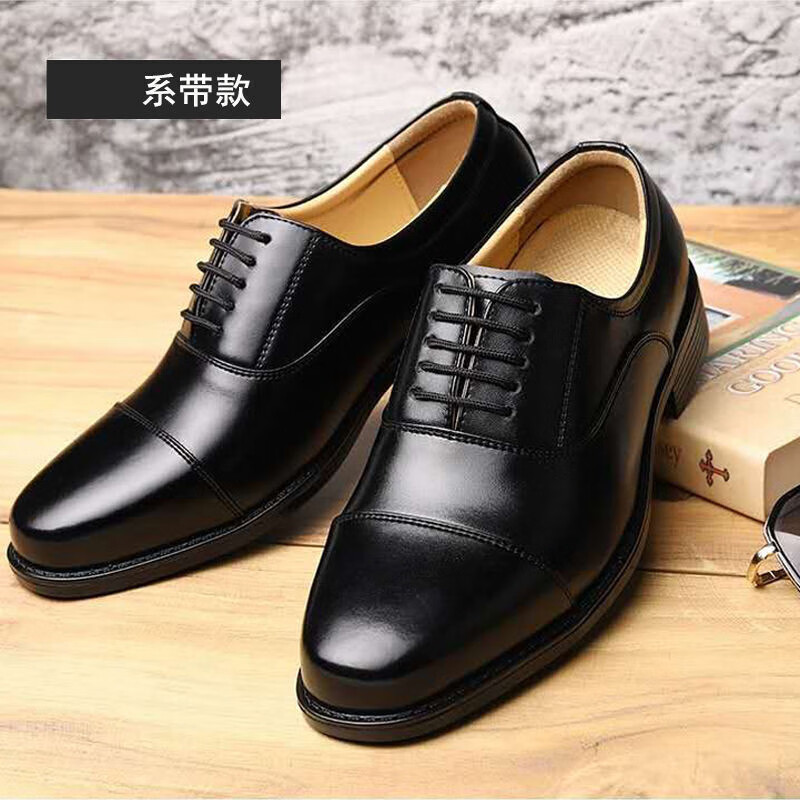 歌兰泽  军训制品式校尉皮鞋男三接头教官校园尉皮鞋男士商务休闲 07