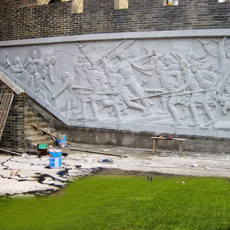 瀛乐 大型人物浮雕汉白玉大理石抗战人物浮雕花岗岩历史人物浮雕厂家